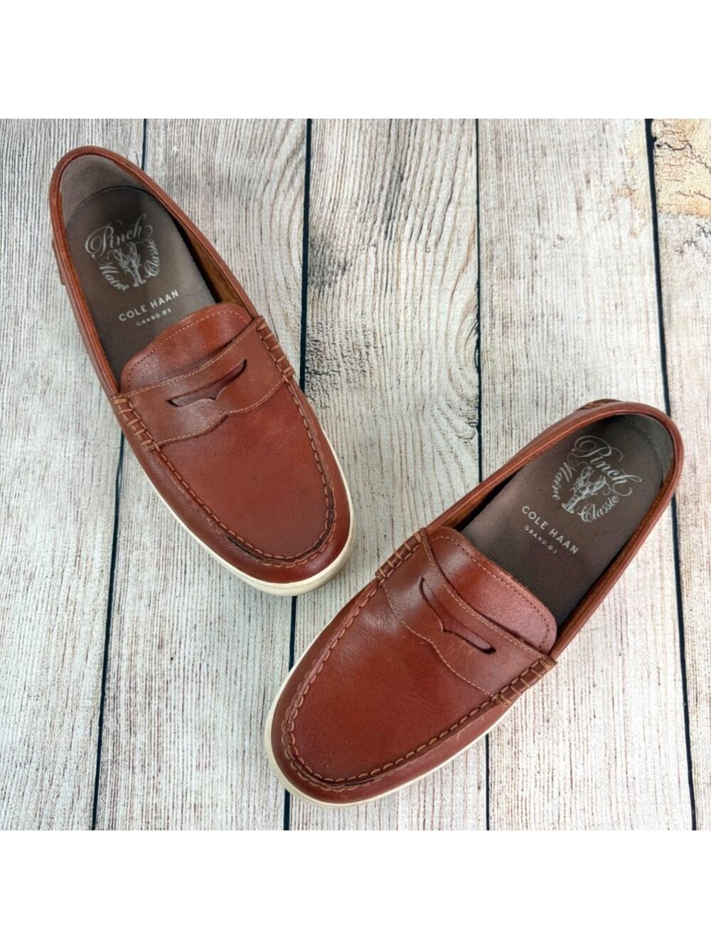 Cole Haan Mens Pinch Maine Classics Weekender Leather Penny Loafer Shoes Sz 10M